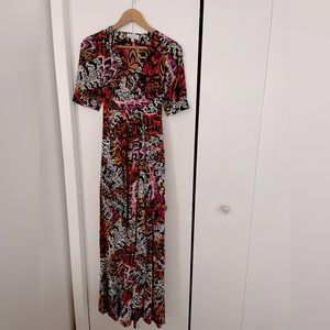 & Other Stories Feather-Print Maxi Dress